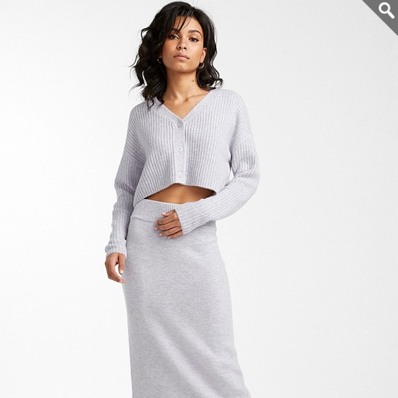 Brushed Knit Cropped Cardigan - Picture 2 of 5